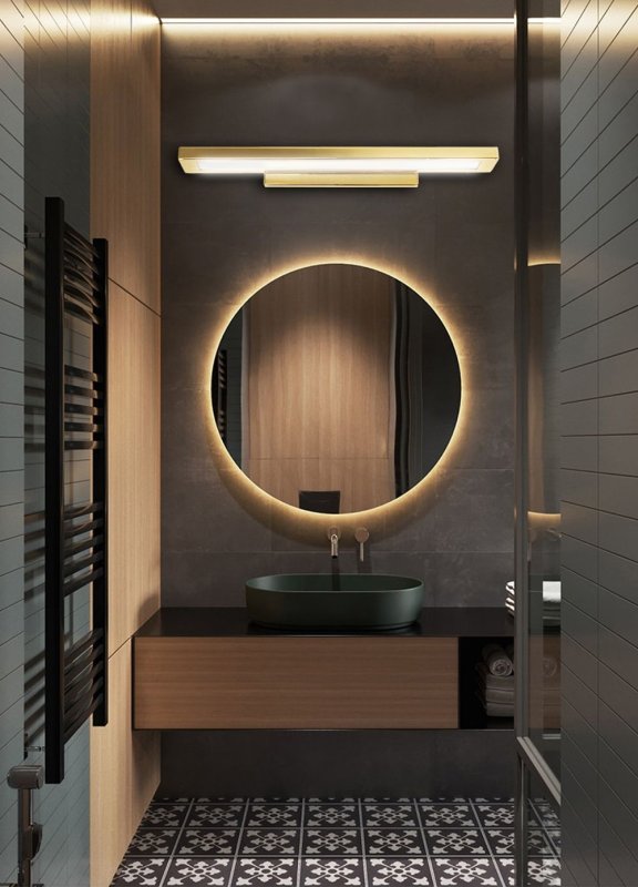 Bathroom Wall LED Light TOOLIGHT APP837-1W Gold 60cm 12W