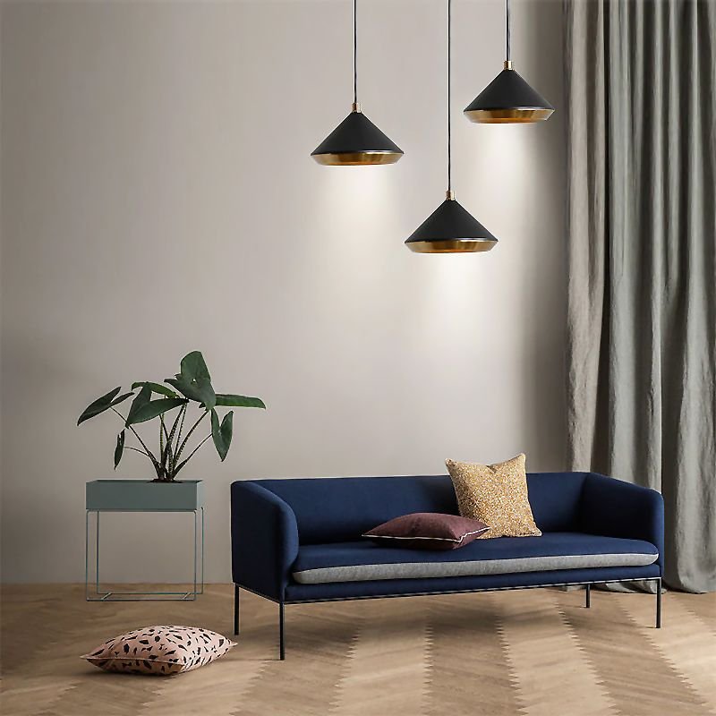 Pendant Lamp TOOLIGHT APP1005-1CP Black Round 1-light point E27 20x15x15-100cm