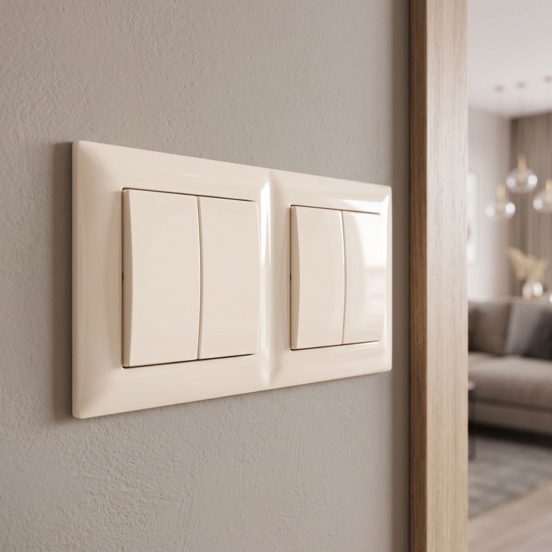 Toolight Double Socket Frame Oste Jnh014-2f Beige