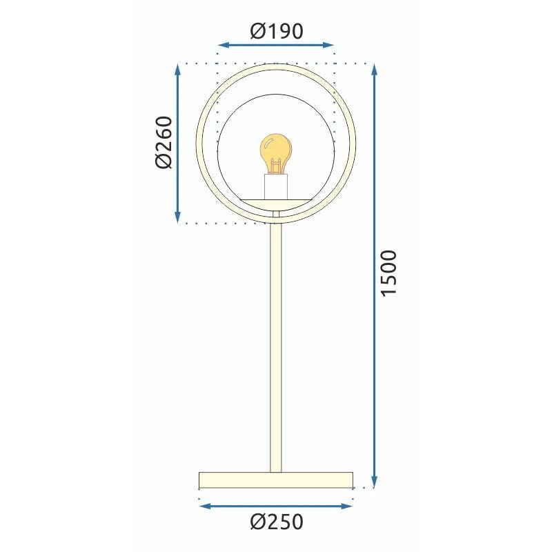 Floor Lamp Living Room Toolight APP927-1F Gold Balls 1-light point E27 25x150cm
