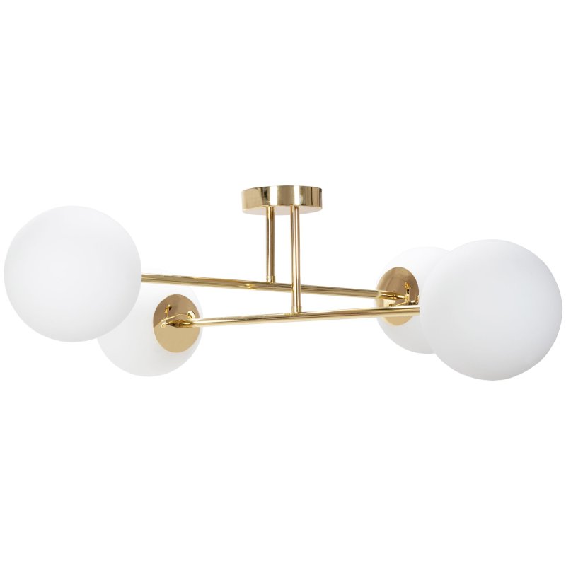 Ceiling Lamp Chandelier TOOLIGHT APP1248-4Cp Gold Metal Glass E27 4-light points