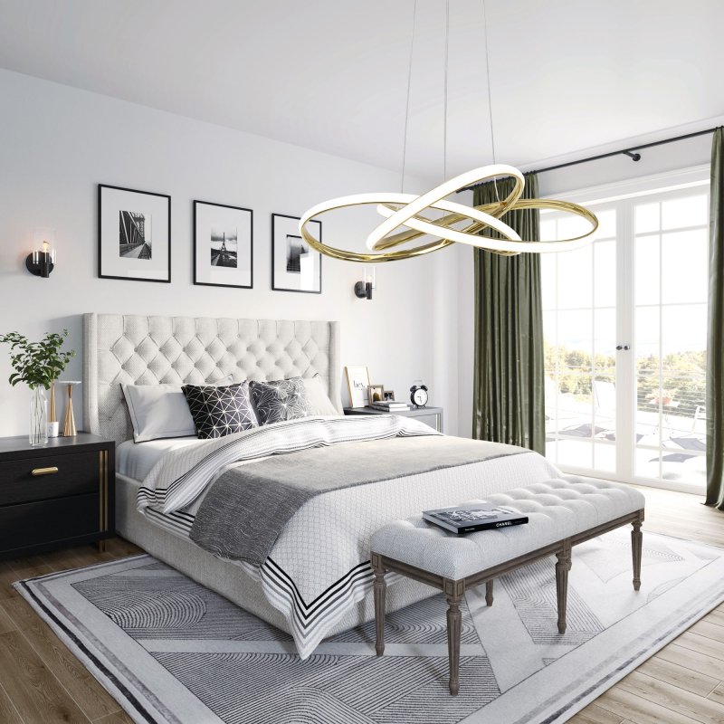 Pendant LED Lamp TOOLIGHT APP815-CP Modern NODE Gold + remote control 1-light point 70 W 60x60x13cm