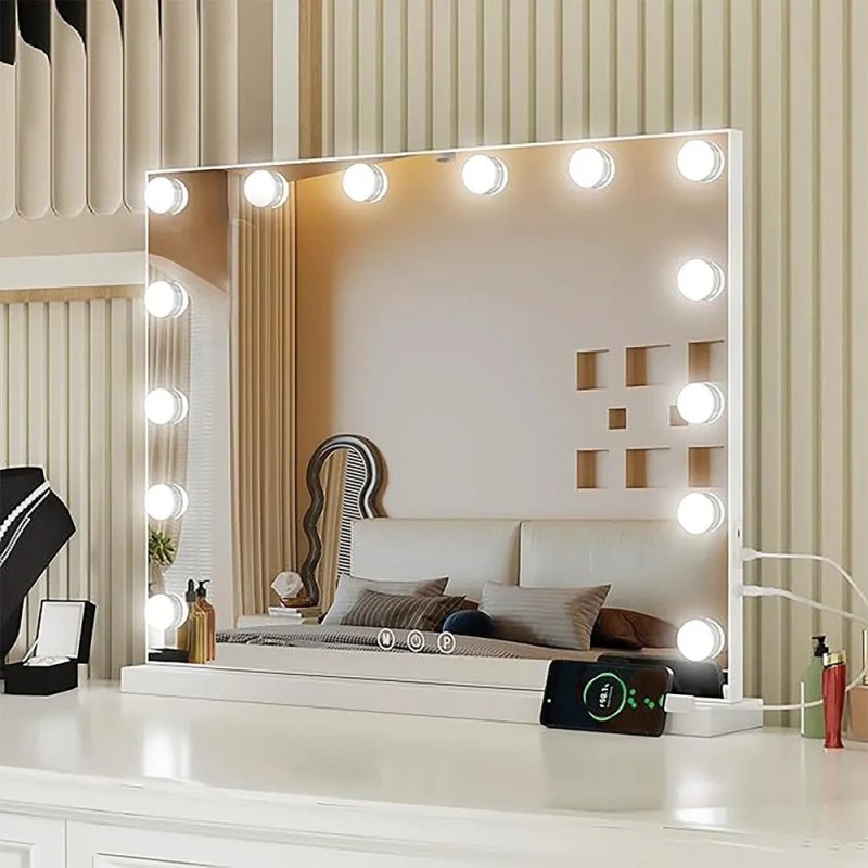 MIRROR REA HOLLYWOOD WHTE 58X45 LED