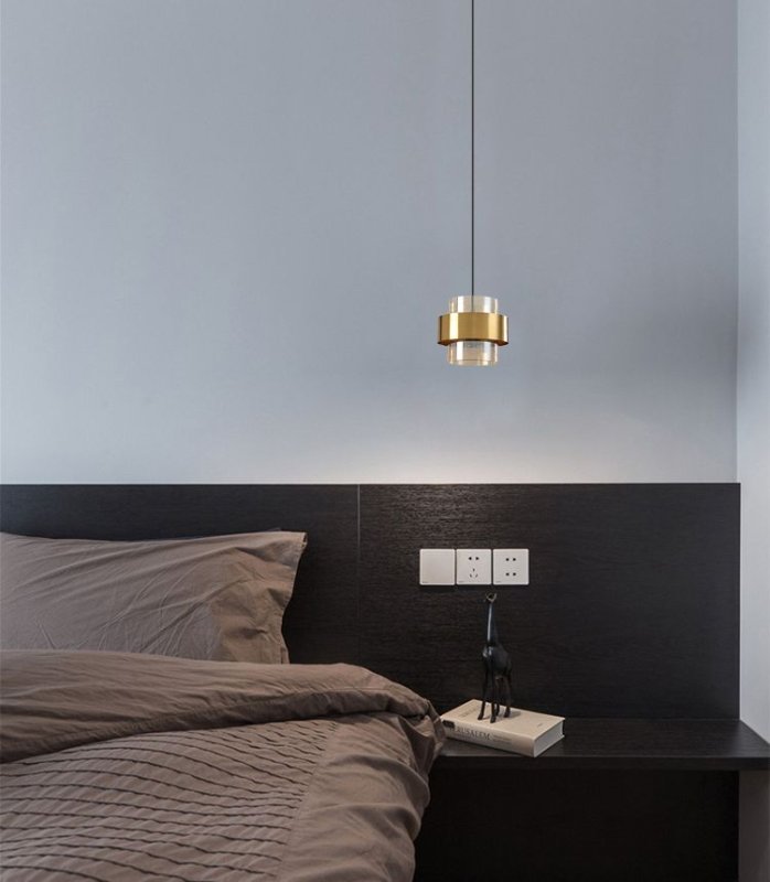 Pendant Lamp TOOLIGHT APP1236-1CP Gold Metal Glass E27 1-light point