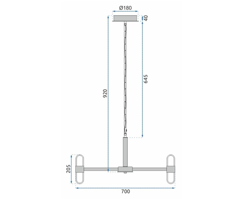 Pendant LED Lamp TOOLIGHT APP770-6C Modern + remote control 6-light points 120 W 70x70x92cm