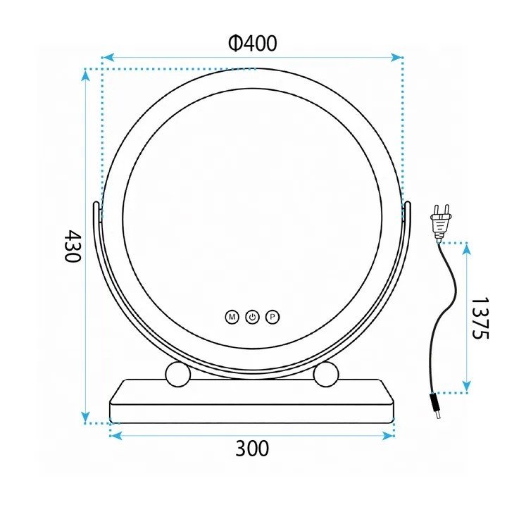 Mirror Rea Make-Up 40 Led White