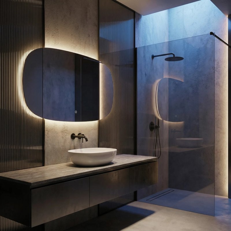 Mirror Rea Top-4 100X60 Led Transparent