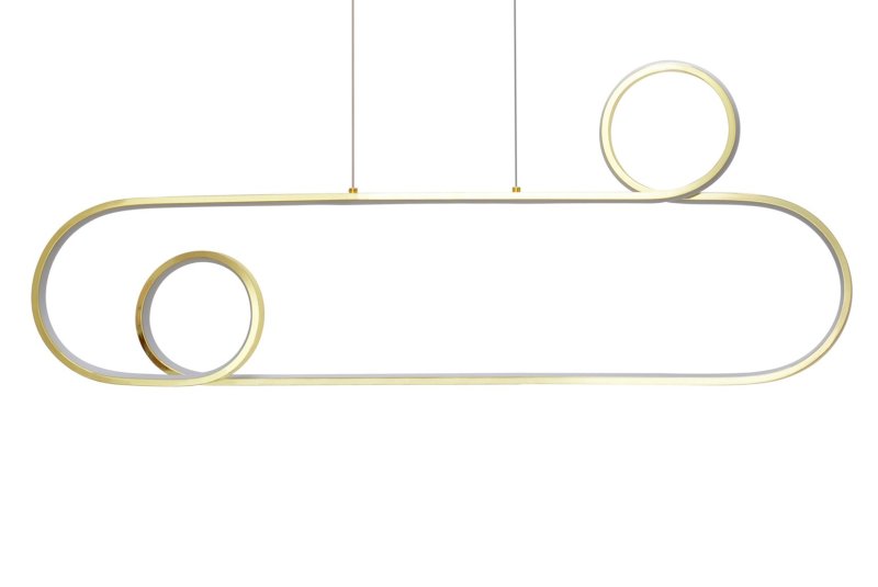 Pendant LED Lamp TOOLIGHT APP809-CP Gold + remote control 1-light point 40W 34,5x90x106cm