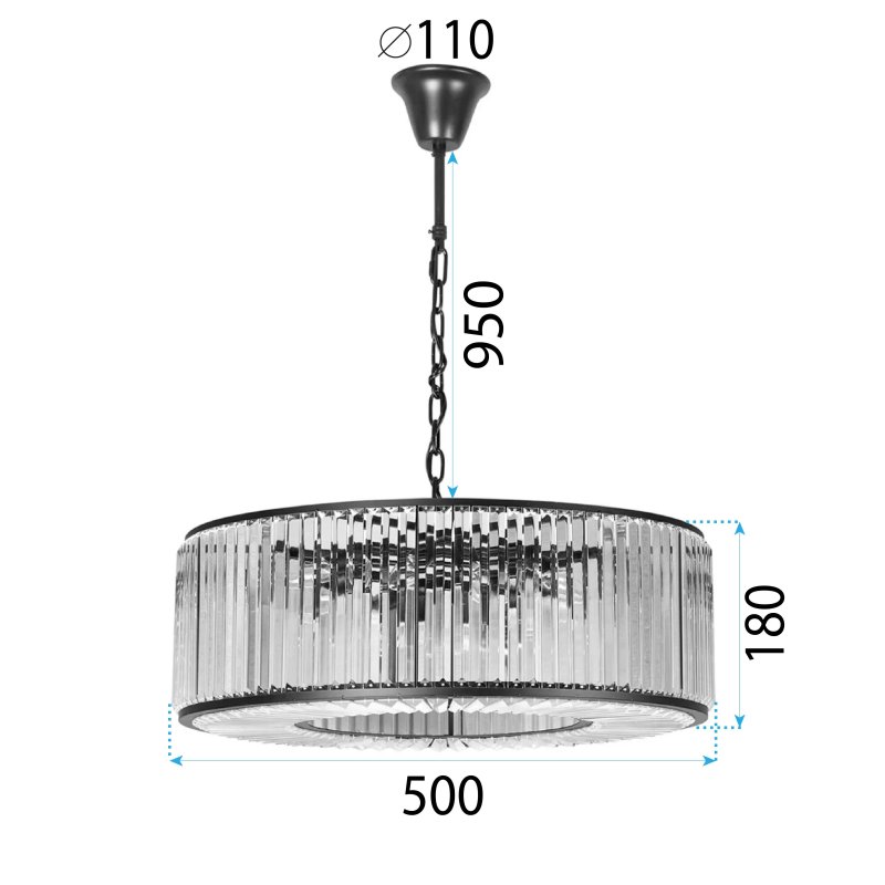 CEILING LAMP CHANDELIER TOOLIGHT APP1652-6CP 50CM GOLD