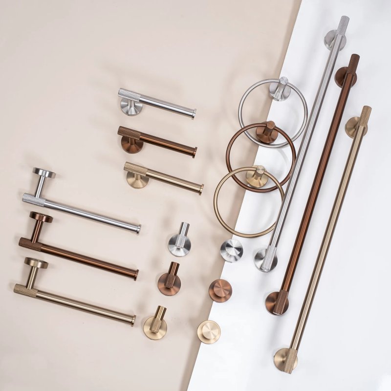 BATHROOM HANGER REA 6606A MODERN BRUSH STEEL