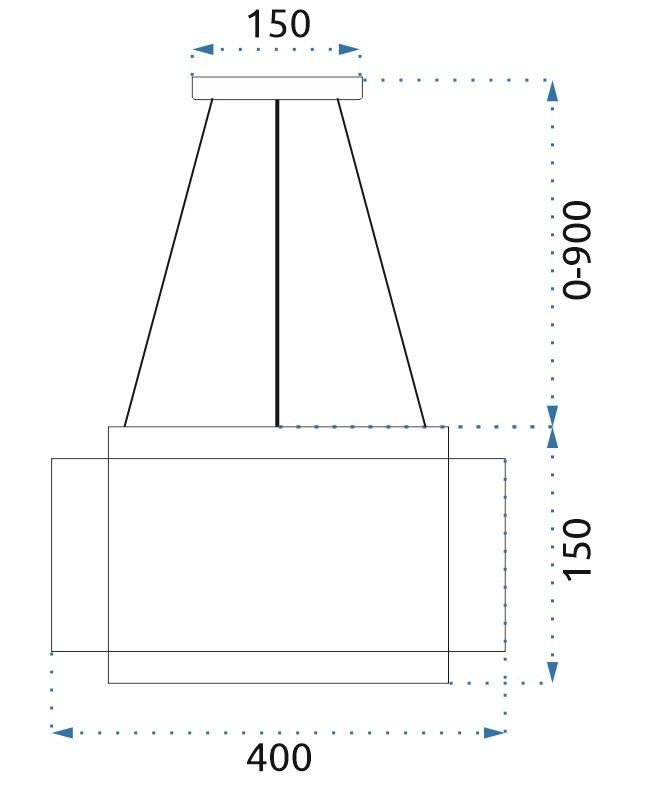 Pendant LED Lamp TOOLIGHT APP1000-CP Mesh 1-light point 24W 40x40x15-105cm