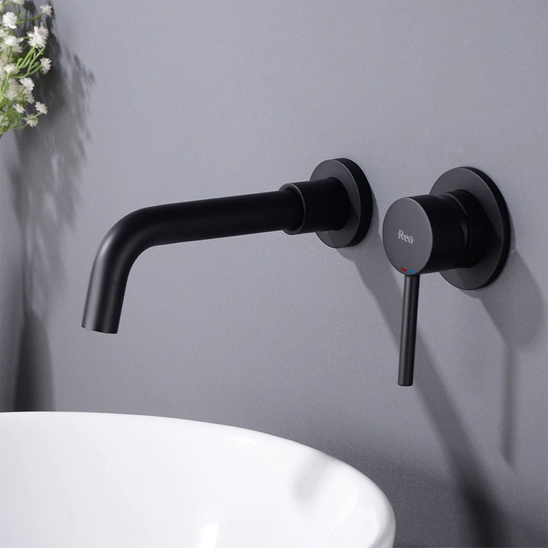 Concealed Basin Faucet REA Lungo Long Black + Box