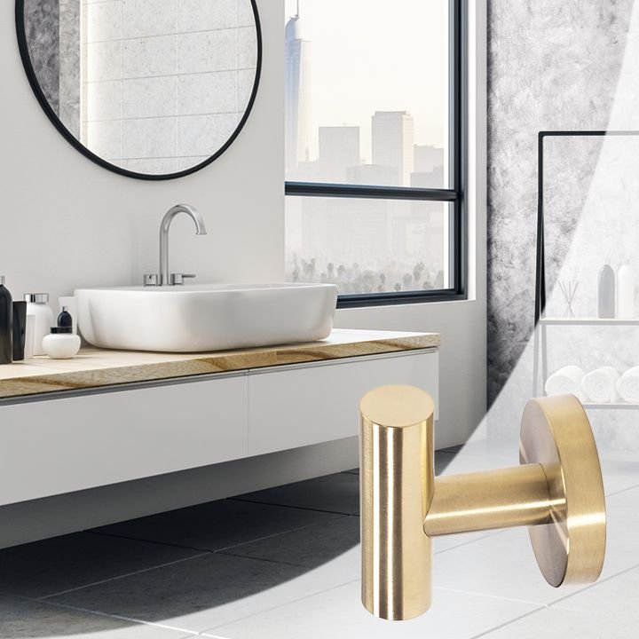 Bathroom hook hanger REA Brush Gold 322230