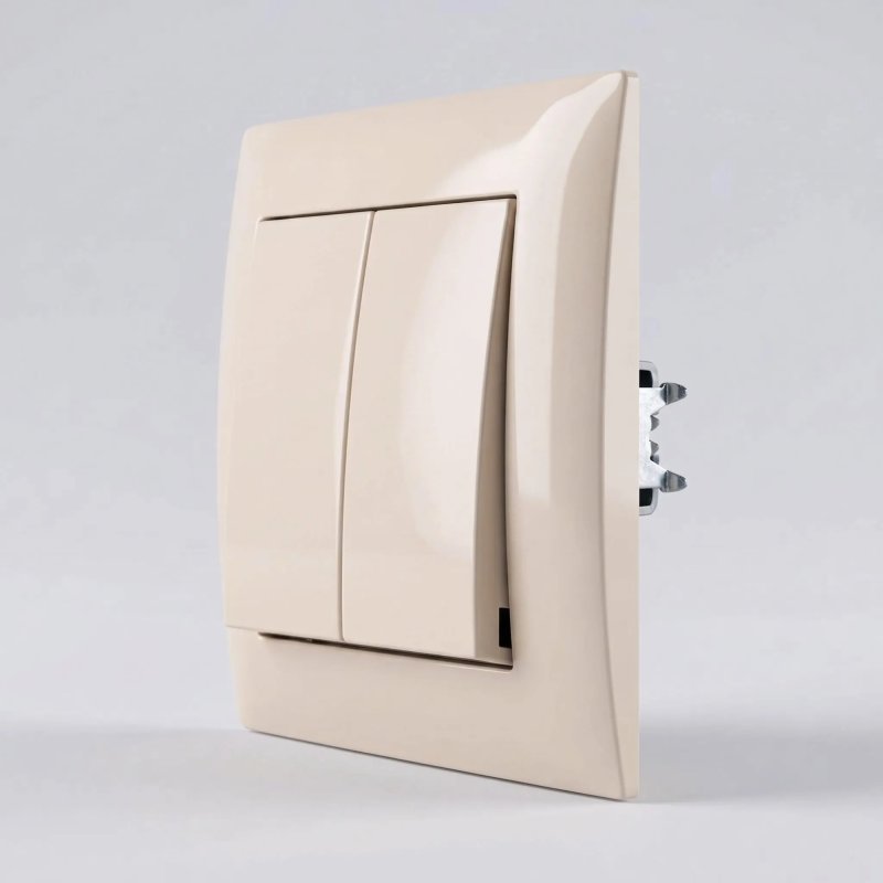 Toolight Double Switch Oste Jnh007-w Beige