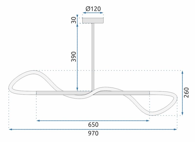 Pendant LED Lamp TOOLIGHT APP856 Black Metal Plastic 40W