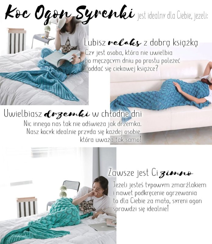 Blanket Mermaid Tail Grey