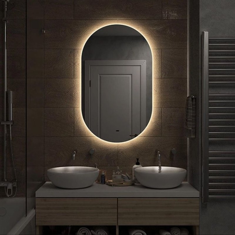 Bathroom LED Mirror REA EGG 50x90 cm
