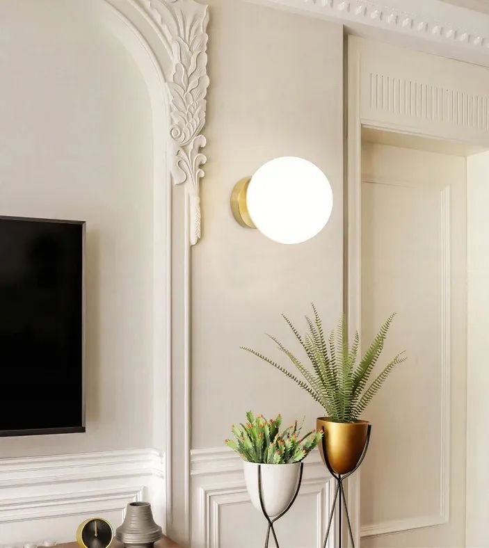Ceiling Lamp Chandelier TOOLIGHT APP1156-1C Gold Metal Glass Balls E27 1-light points