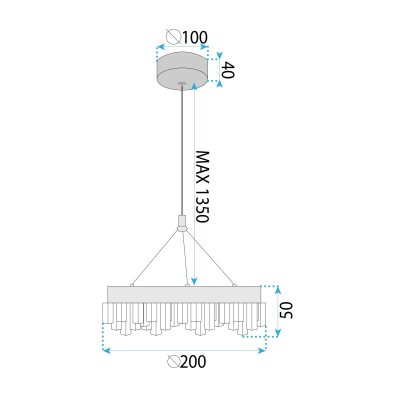 LED PENDANT LAMP TOOLIGHT LHJ097-CP 30 GOLD
