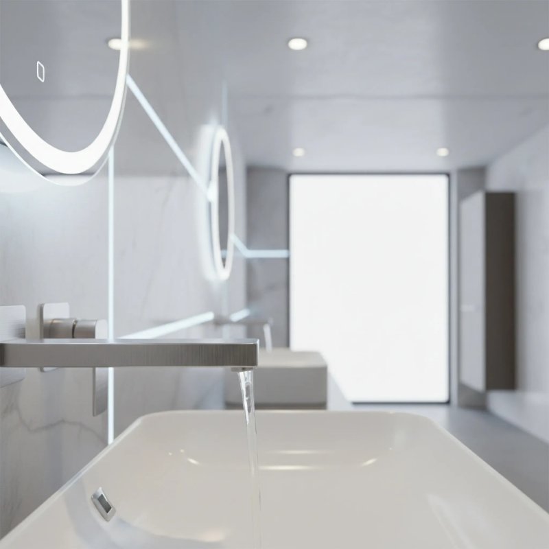 CONCEALED WASHBASIN TAP REA ARLO BRUSH NICKEL