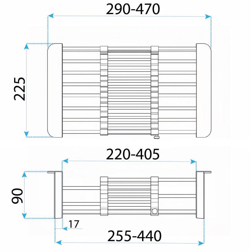 Telescopic Sink Dish Drying Rack Rea P14487 Black