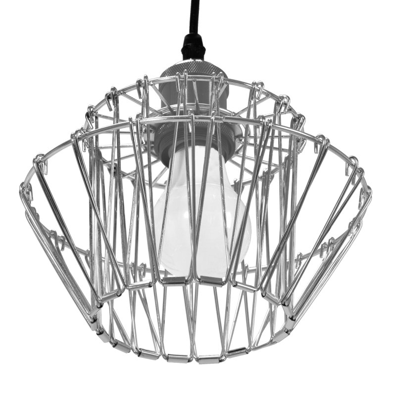 Pendant Lamp TOOLIGHT APP943-1CP KIT Chrome 1-light point E27 20x20x17-97cm
