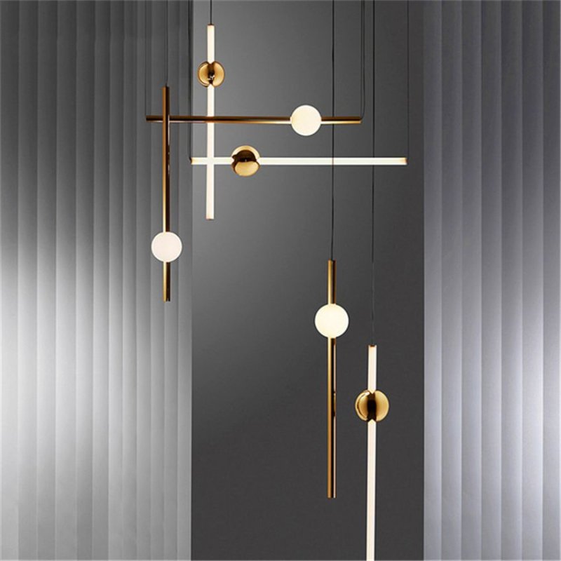 Pendant LED Lamp TOOLIGHT APP476-CP LONG White Gold 1-light point 12W 10x10x59-119cm
