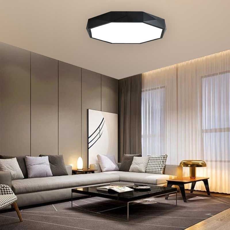 Ceiling Lamp Chandelier TOOLIGHT APP862-C Diamond Black Round 4-light points E27 40x8Cm