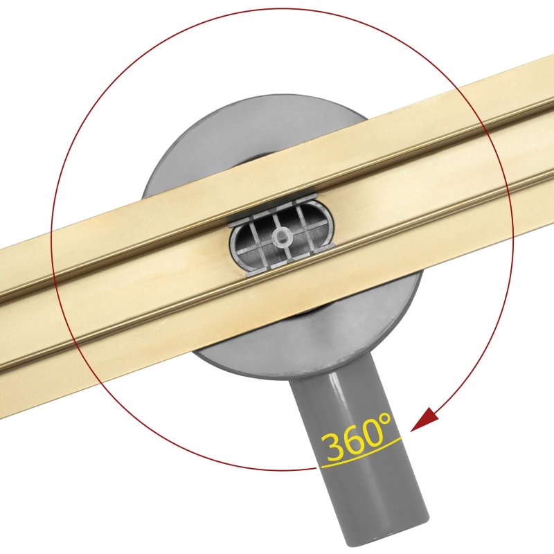Linear drainage REA Neo Slim Mirror Gold Pro 50
