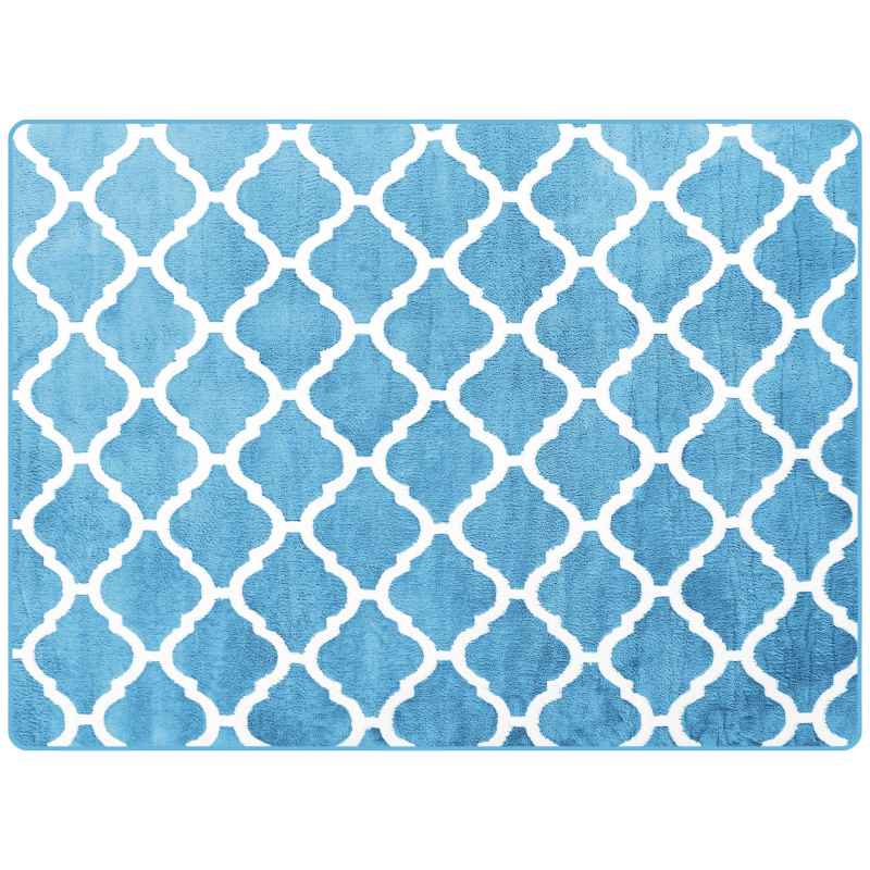 PLUSH CARPET CLOVER BLUE 1.20*1.70