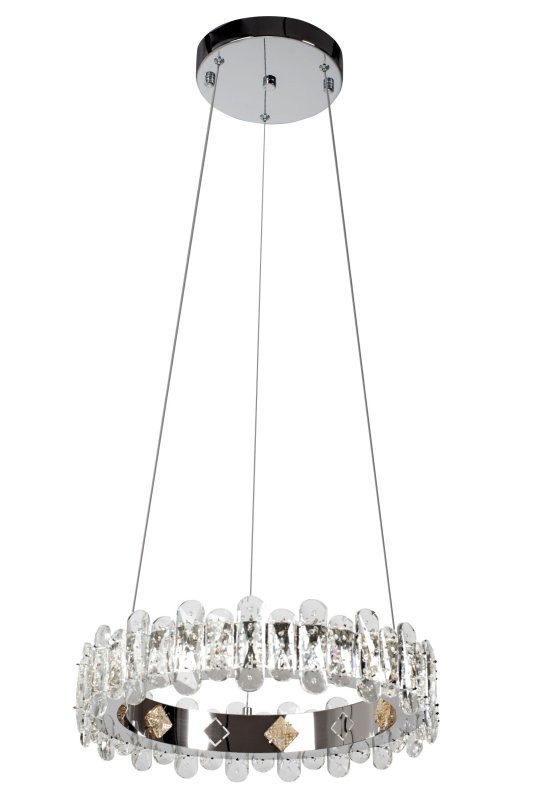 Pendant LED Lamp TOOLIGHT APP1041-CP Cristal + remote control Round 1-light point 44 W 39x39x10-102cm