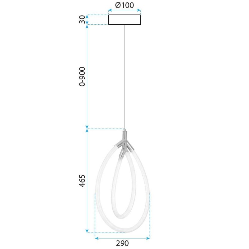 CEILING LAMP CHANDELIER TOOLIGHT LED G017-CP GOLD