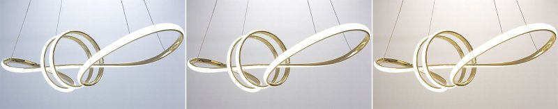 Pendant LED Lamp TOOLIGHT APP824-CP Modern Gold + remote control 1-light point 70 W 73x25cm