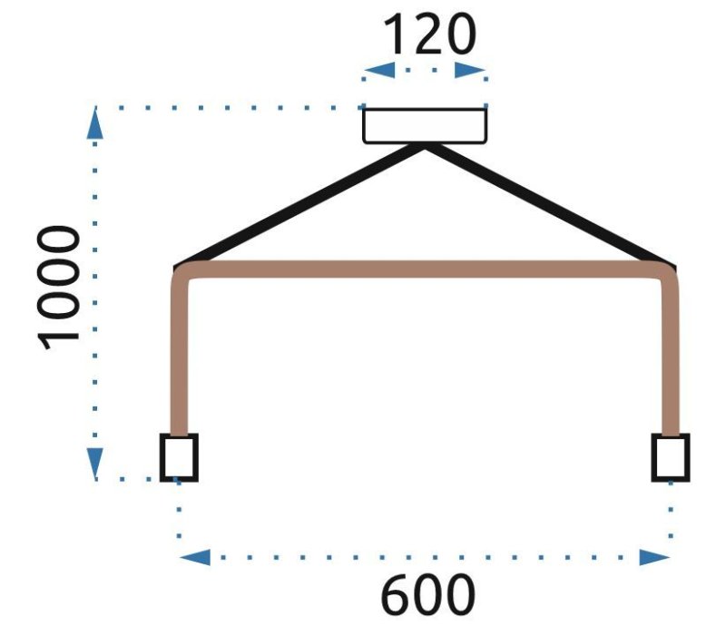 Pendant Lamp TOOLIGHT APP677-5CP Rope 5 5-light points E27 60x60x100cm