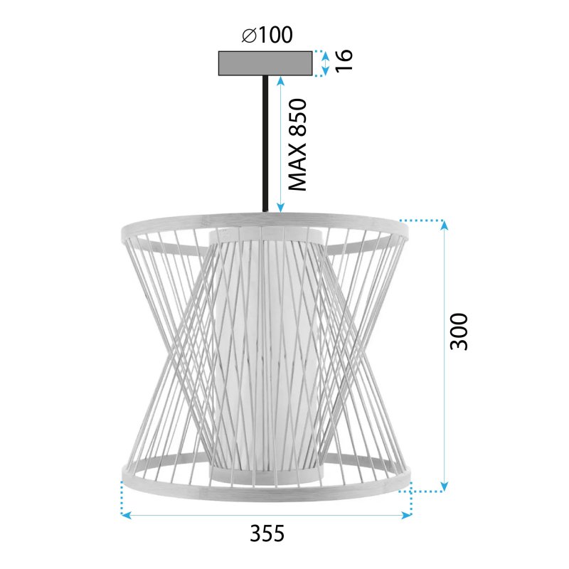 LAMP APP1630-1CP 30x35x30cm