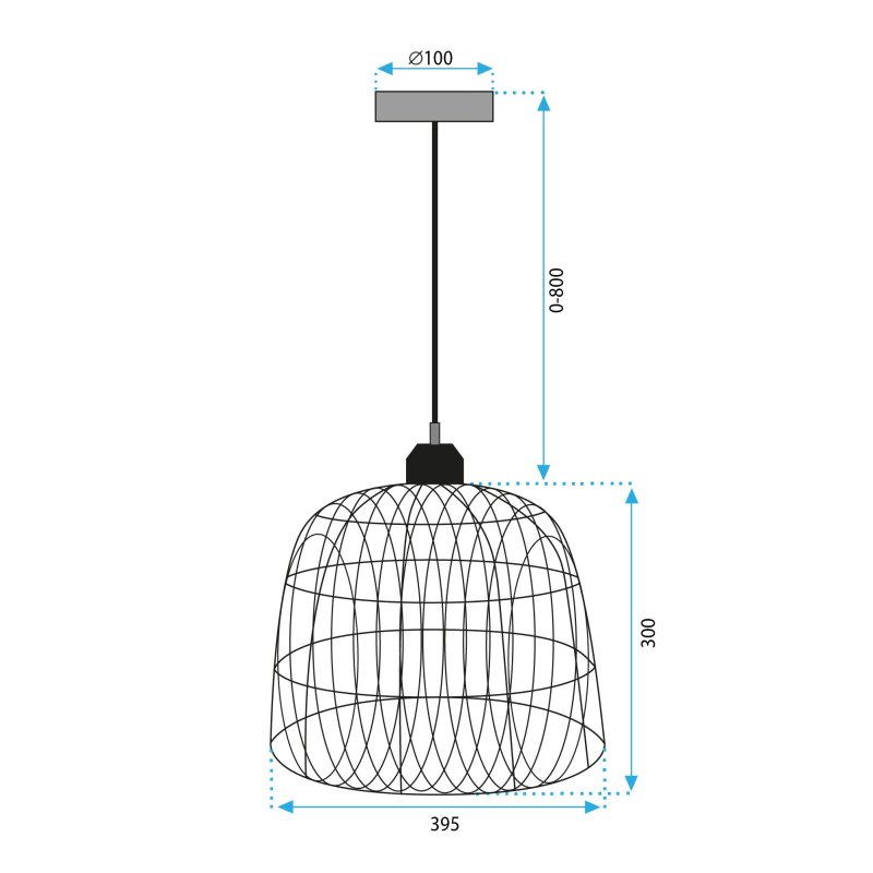 Lamp NATURAL APP1352-1CP 40 cm