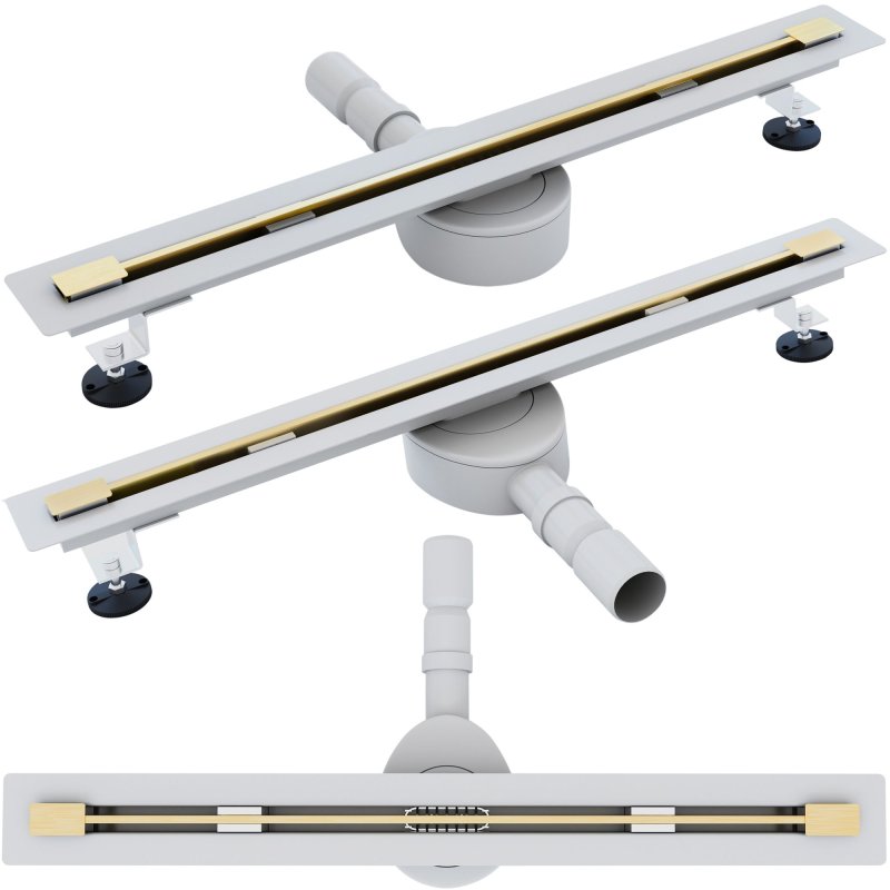 Linear drainage Rea Neo Ultra Slim Mirror Gold Pro 70
