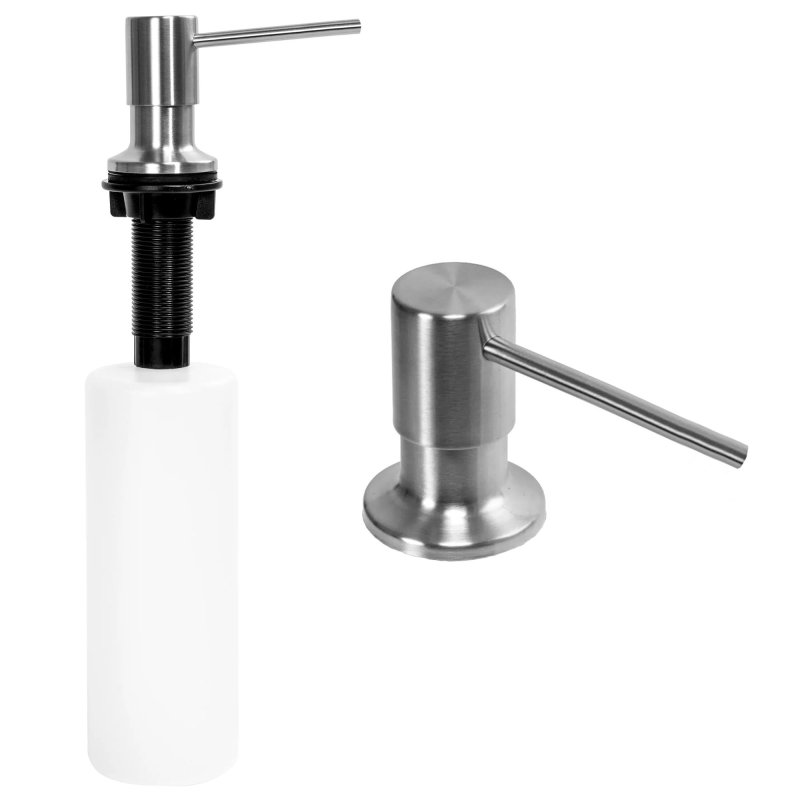 Soap dispenser REA Brush Chrome round