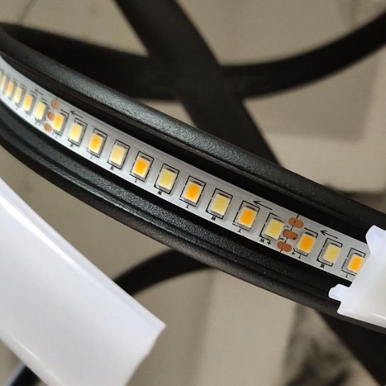 Pendant LED Lamp TOOLIGHT APP823-CP Modern Black + remote control 1-light point 70 W 73x25cm