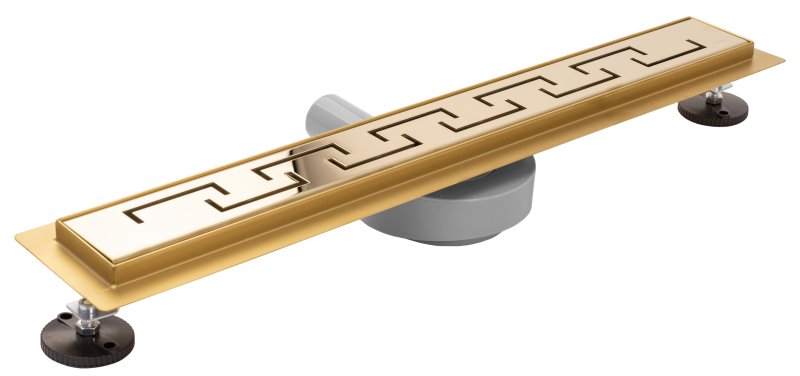 Linear drainage REA Greek Pro Mirror Gold 70