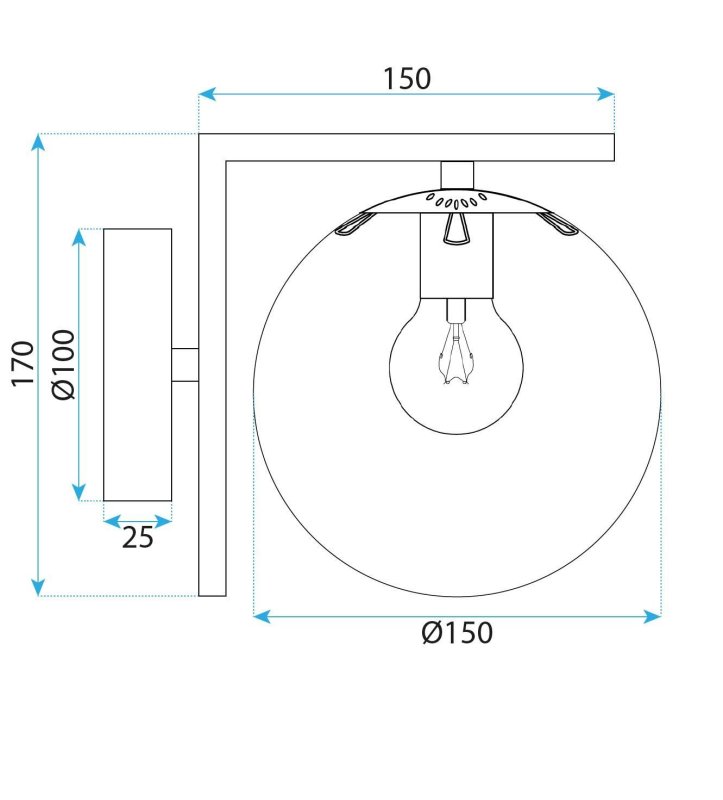 WALL LAMP TOOLIGHT G102-1W GOLD WHITE