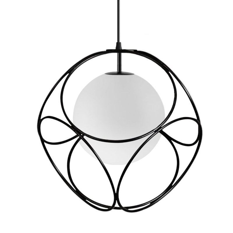 Pendant Lamp TOOLIGHT APP1019-1CP Black 1-light point E27 34x34cm