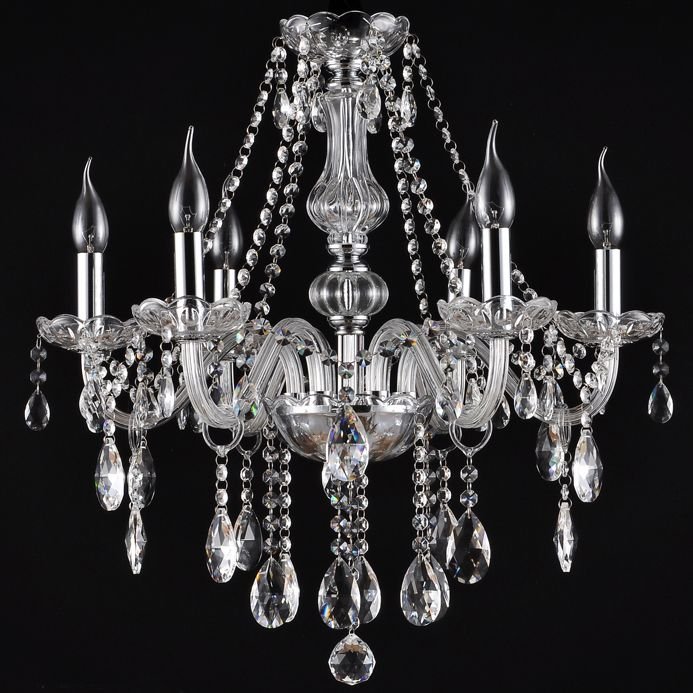 Chandelier Toolight 392183 Crystal Chrome 6-light points E14 67,5x67,5x62cm