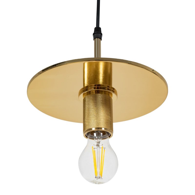 Pendant Lamp TOOLIGHT APP1181-1CP FLAT Gold Metal E27 1-light point