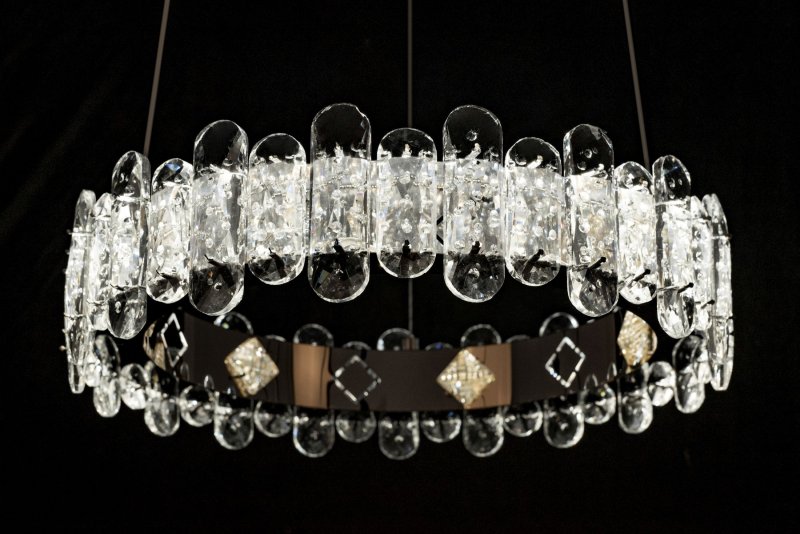 Pendant LED Lamp TOOLIGHT APP1041-CP Cristal + remote control Round 1-light point 44 W 39x39x10-102cm
