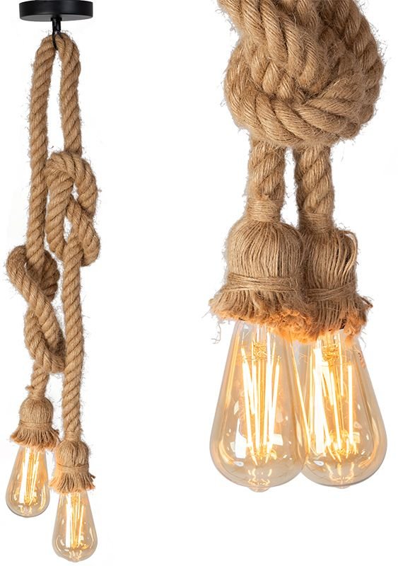Pendant Lamp TOOLIGHT APP419-2CP Rope 1-light point E27 100cm