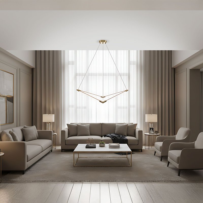 CEILING LAMP CHANDELIER TOOLIGHT APP1776-CP BRUSH GOLD LED