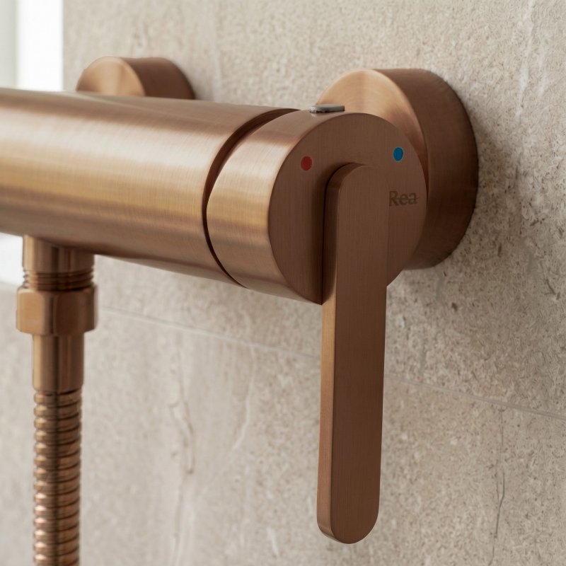 Shower Faucet Rea Ontario Side Brush Copper