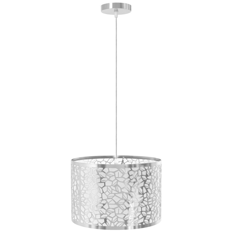 Pendant Lamp TOOLIGHT APP1015-1CP Chrome Round 1-light point E27 30x30x20-110cm