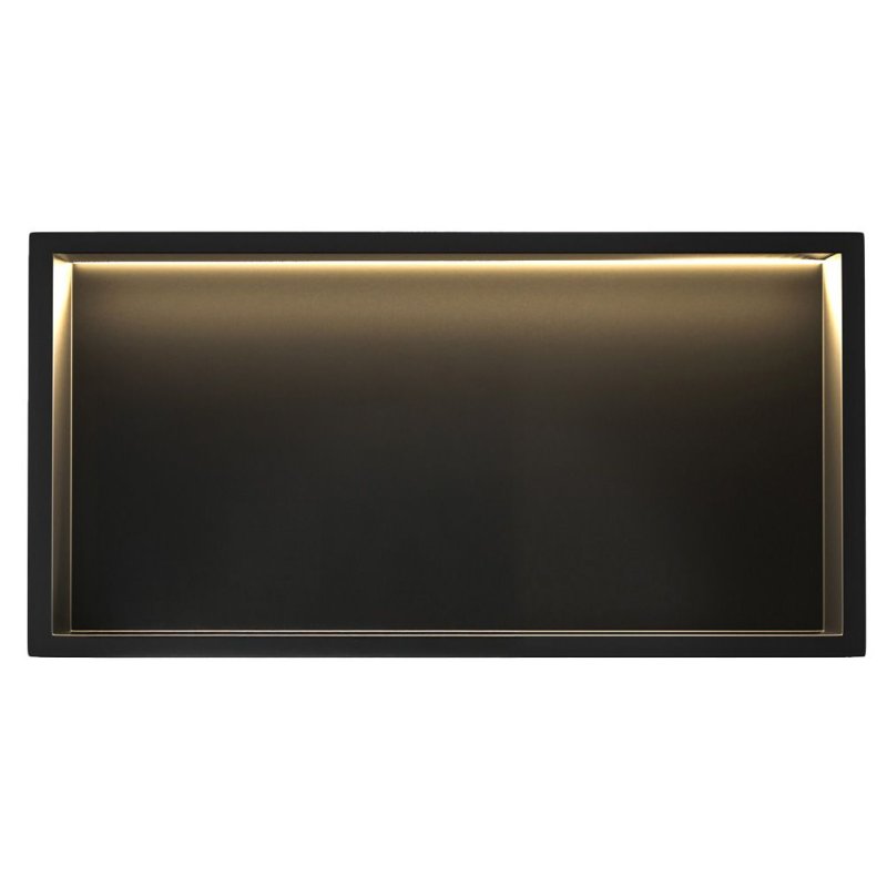 BATHROOM SHELF REA LED BLACK 30X60